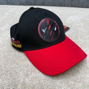 Marvel Studios Deadpool Wolverine hat cap snapback black red